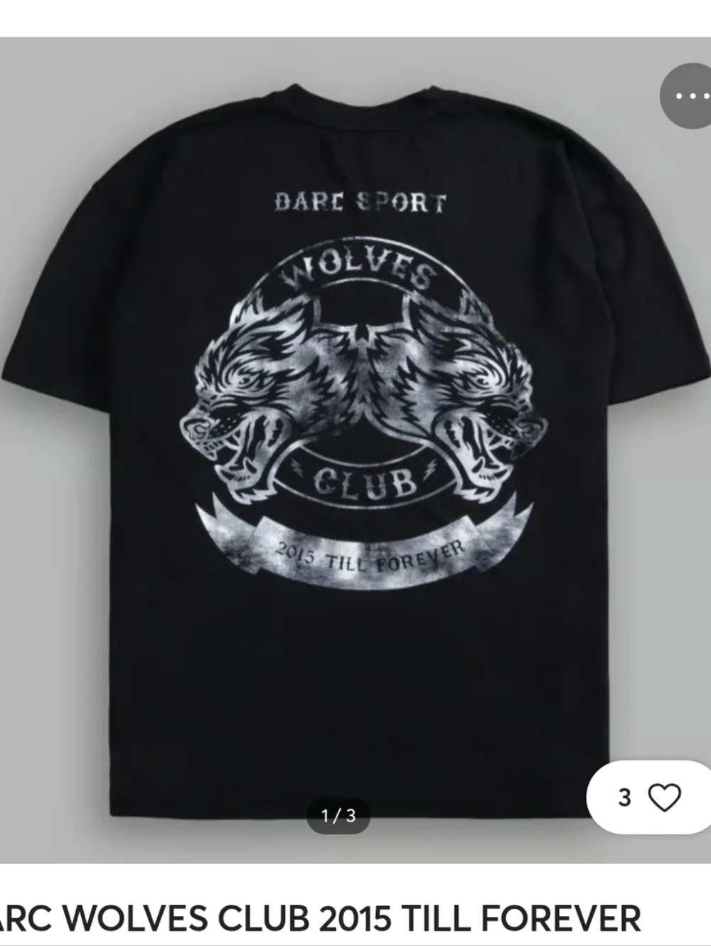 DARC WOLVES CLUB 2015 TILL FOREVER "PREMIUM" OVERSIZED- L - Picture 1 of 4